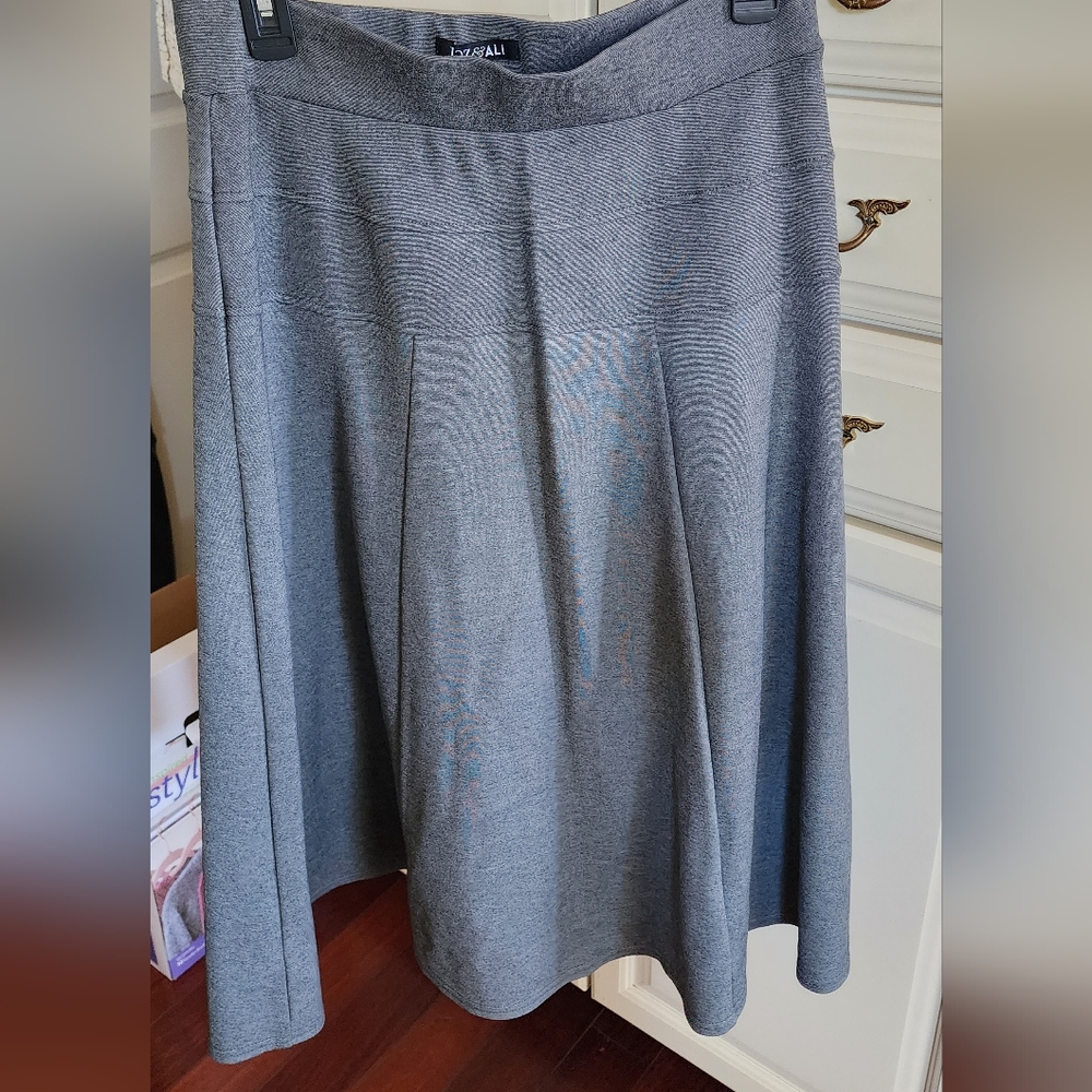 Gray Midi Skirt